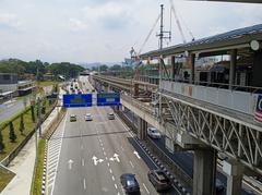 View of Jalan Tun Razak from Monorail and MRT Titiwangsa connection in Kuala Lumpur