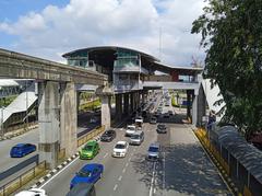 Exterior view of Titiwangsa Monorail Station in Kuala Lumpur with modern architecture