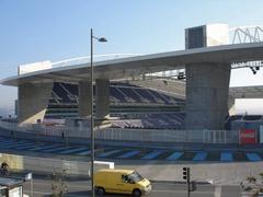 North entrance and eastern stand of Dragão stadium in Porto, Portugal