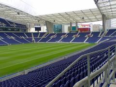 Interior view of Estádio do Dragão football stadium in Porto, Portugal