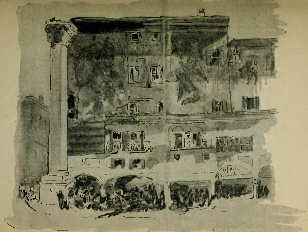 Page from 1894 travel book titled L'Italie d'hier by Goncourt