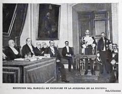 Reception of the Marquis of Cerralbo at the Academy of History, June 6, 1908
