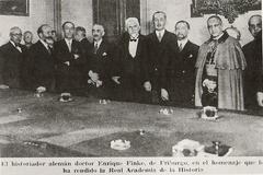 Heinrich Finke honored at Real Academia de la Historia around 1925