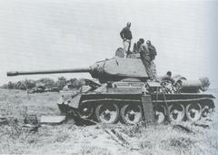 Damaged Somali tank in African Bush Wars
