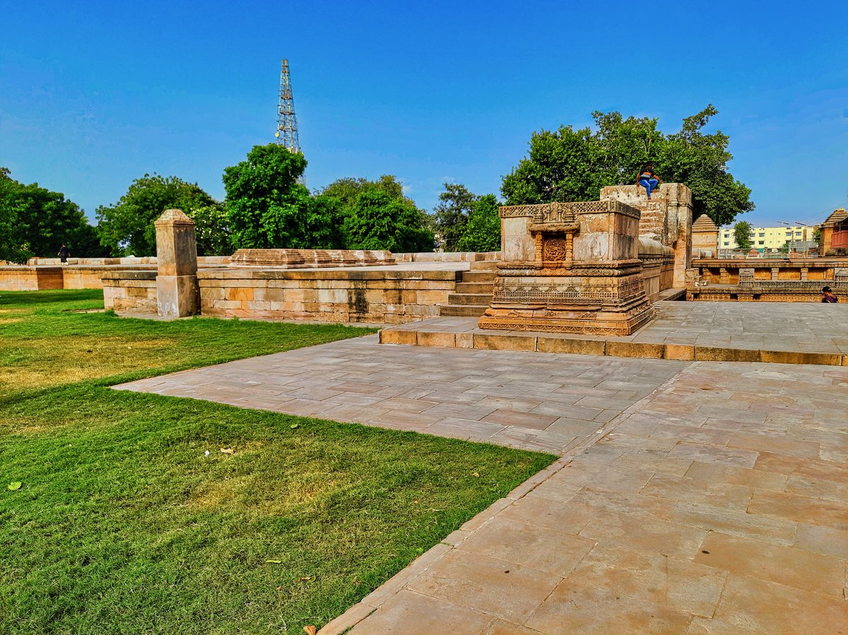 Rudabai Stepwell in Adalaj, Gujarat, a five-storey 15th-century underground stone structure with intricately carved pillars and Hindu temple architecture
