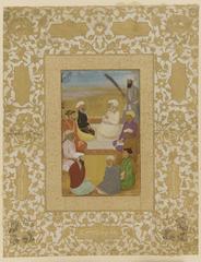 Portrait of Dara Shikoh with Mian Mir and Mulla Shah, Mughal dynasty, India, circa 1635