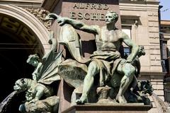 Alfred Escher fountain in front of Zurich main train station