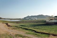 Dried Pichola Lake in Udaipur after years without monsoon