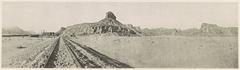 Valley of el ʻAlā 1 km south of the station in black and white photo