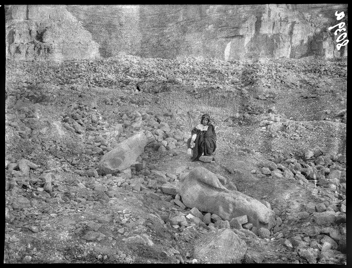 Remains of ancient statues between Al ‘Ula and Medain Salih in 1915