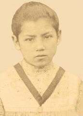 Portrait of Laura Vicuña, a young Chilean blessed known as patron saint of abuse victims and orphans