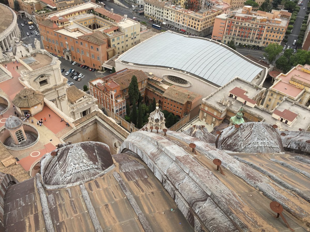 View of Aula Paolo VI from the dome of St. Peter's Basilica