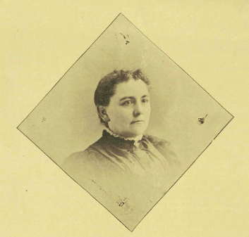 Portrait of Mrs. Rufus Dooley, President of The Hoosiers of Rockville, from an 1897 Indiana publication