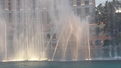 Fountains of Bellagio water show at night