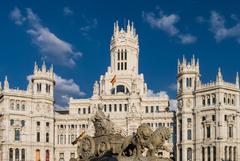Palacio de Cibeles in Madrid Spain architectural building cityscape