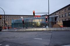 Construction of new entrance at Édouard-Montpetit metro station on December 19, 2023