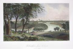 Scenic view of West Park in Philadelphia from Belmont with lush greenery and water body