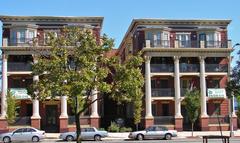 Historic Plaza Apartments buildings in Strawberry Mansion neighborhood, Philadelphia