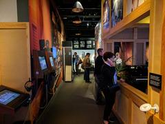 ABBA the Museum interior with exhibits showcasing the Swedish pop group ABBA