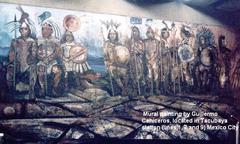 Painting at Tacubaya metro station Mexico City