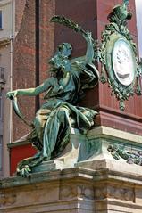 Fontaine Anspach sculpture in Quartier Maritime, Brussels by Julien Dillens