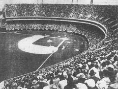 Sellout crowd at Memorial Stadium Baltimore for Baltimore Orioles vs Chicago White Sox April 15 1954