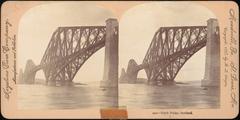 Vintage stereograph views of the Forth Bridge in Queensferry, Scotland