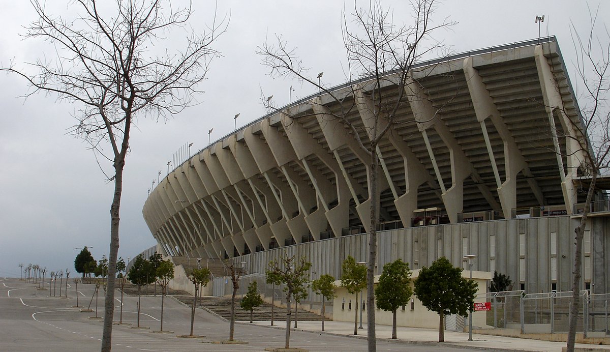 Aerial view of Son Moix stadium, also known as ONO Estadi, home of RCD Mallorca