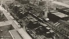 US Army railroad car assembly lines at Camp Pullman in La Rochelle France 1918
