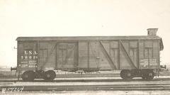 US Army boxcar No. 50024 built by Camp Pullman at La Rochelle, France in June 1918, side view