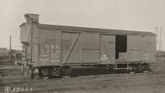 US Army 4-door boxcar built by Camp Pullman in La Rochelle, France, November 1918