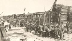 US Army boxcar assembly line at Camp Pullman in La Rochelle France June 1918