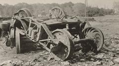Damaged goods wagon bogies at Camp Pullman, La Rochelle, France, September 1918