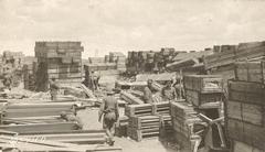 Railway parts crates at Camp Pullman in La Rochelle, France, June 1918