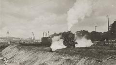 US Army train shunting at La Rochelle station France October 12 1918
