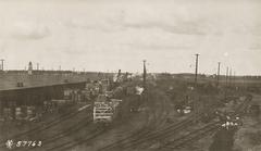 US Army railroad car assembly lines at Camp Pullman in La Rochelle, France in September 1918