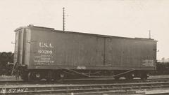 US Army refrigerator boxcar built by Camp Pullman at La Rochelle France in June 1918