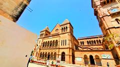 Darbargadh palace in Bhuj city with blue sky background