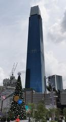 The Exchange 106 skyscraper in Kuala Lumpur with UOB Christmas tree in the background on December 16, 2023