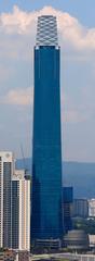 The Exchange 106 Tower skyscraper in Kuala Lumpur cityscape during daytime October 2024