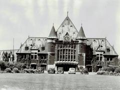 Historic Gare du Palais railway station in Quebec City in 1939