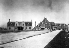 Historic Gare du Palais train station in Quebec after construction in 1916