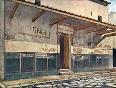 Pompei electoral inscriptions on Via dell'Abbondanza painting