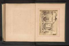 Entrance of Hutheesing Temple in Ahmedabad historic black and white albumen print