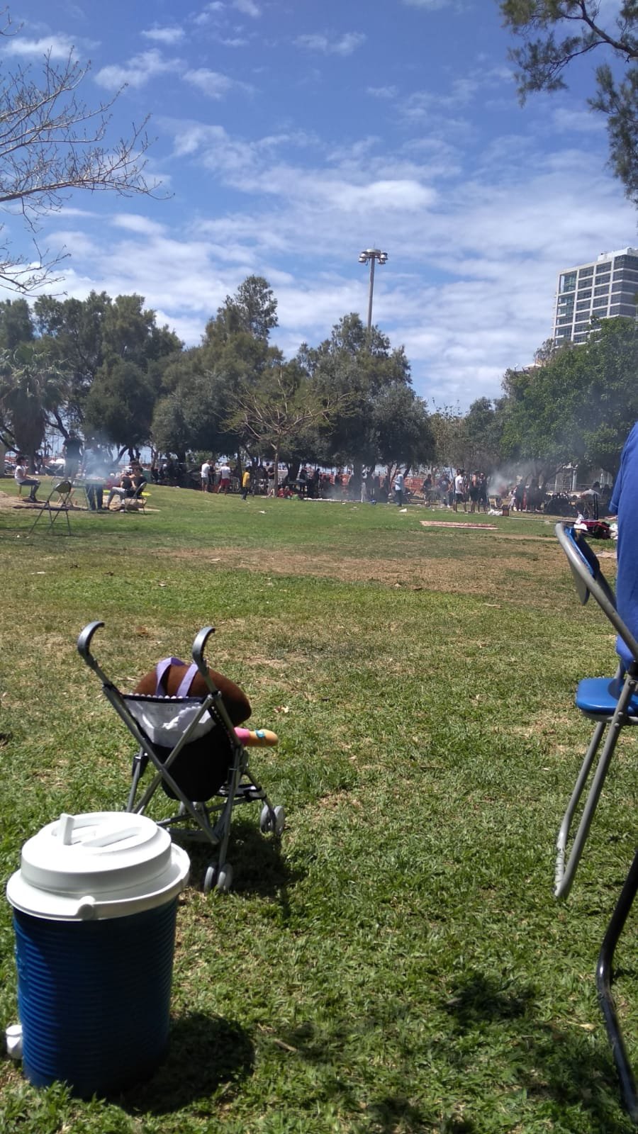 Charles Clor Park Independence Day celebration with fireworks in 2019