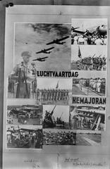 Black and white collage of photographs from Aviation Day at Kemajoran, Indonesia, 1947