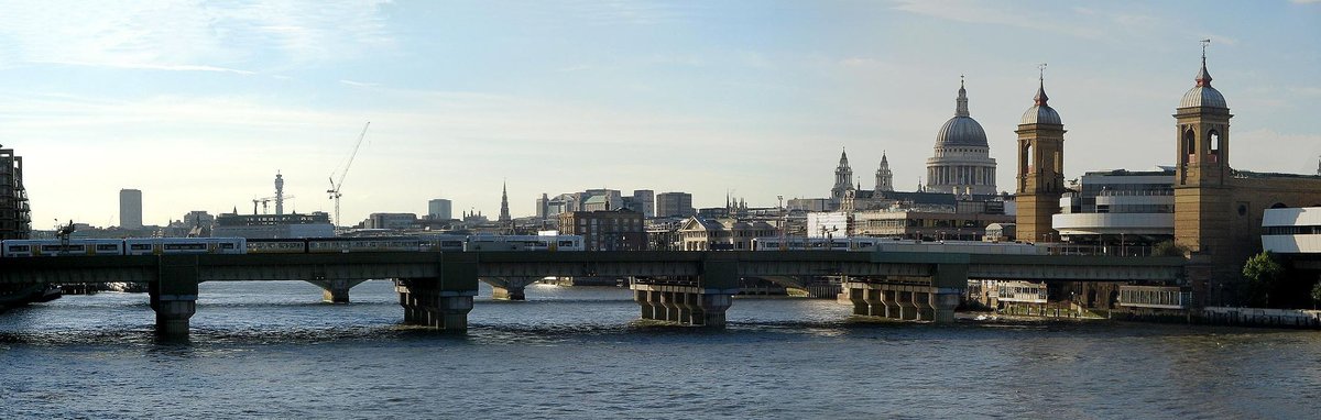 Cannon Street Railway Bridge over the River Thames in London