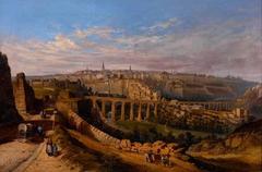 Historical view of the city of Luxembourg from the Fetschenhof in 1870