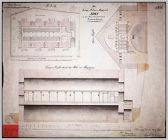 Architectural plans of the wartime ammunitions depot Jost in the Federal Fortress of Luxembourg