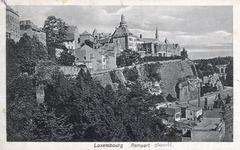 Old postcard showing the ramparts of Luxembourg in 1917